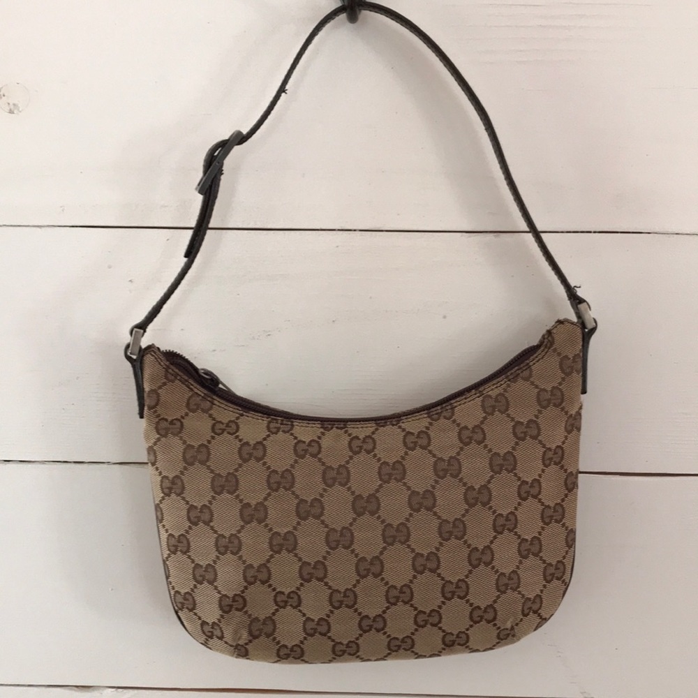 Gucci Beige Brown GG Canvas Mini Shoulder Bag